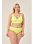 Aquaviva Kadın Neon Yeşil Büyük Beden Üçgen Toparlayıcı Yüksek Bel Bikini Takımı 2