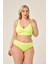 Aquaviva Kadın Neon Yeşil Büyük Beden Üçgen Toparlayıcı Yüksek Bel Bikini Takımı 3