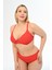 Kadın Kırmızı Büyük Beden Alexa Kaplı Bikini Takımı 5