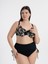 Aquaviva Kadın Büyük Beden Siyah Leylak Desen Daniela Balen Destekli Bikini Takımı 3