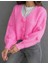 Pembe Güllü Oversize Yumoş Hırka 1