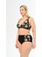 Aquaviva Kadın Siyah Leylak Desen Büyük Beden Yüksek Bel Kelebek Bikini Takımı 3