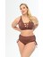 Kadın Kahverengi Büyük Beden Venezıa Çapraz Ipli Dekolte Bikini Takımı 2