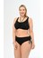 Kadın Siyah Büyük Beden Azura Toparlayıcı Sürgülü Bikini Takımı 2