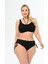 Kadın Siyah Büyük Beden Azura Toparlayıcı Sürgülü Bikini Takımı 3