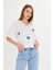 V Yaka Çoklu Kalp Baskılı T-Shirt 4