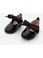 Siyah Rugan Kadife Fiyonklu Kız Çocuk Ayakkabı 1