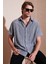 Çizgili Pamuklu Slim Fit Kısa Kollu Gömlek Erkek GÖMLEK CF23S116097 1
