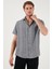 Çizgili Pamuklu Slim Fit Kısa Kollu Gömlek Erkek GÖMLEK CF23S116097 5