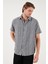 Çizgili Pamuklu Slim Fit Kısa Kollu Gömlek Erkek GÖMLEK CF23S116097 6