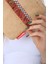 Kırmızı Ip Püsküllü Jüt Clutch Bez Çanta 7