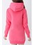 Genç Kız Pembe Kedi Baskılı Kapüşonlu Pamuklu Sweatshirt 4