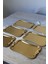 6 Kişilik Italyan Model Tasarım Gold Kulp Gold Kahve Sunum Tepsisi 2