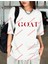 Minimal Goat Baskılı Oversize Yıkamalı Tshirt Beyaz 2