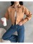 Çift Cep Crop Denim Ceket 4