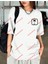 Minimal Palmiye 22 Baskılı Oversize Yıkamalı Tshirt Beyaz 2