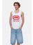 Wılber Beyaz Sıfır Kol Baskılı Loose Fit Erkek Tshirt 1