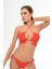 Aquaviva Kadın Kırmızı Çapraz Ipli Barbara Dekolte Bikini Takımı 2