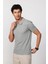 Erkek Slim Fit Dar Kesim %100 Pamuk Gri Polo Yaka Tişört 1