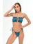 Aquaviva Kadın Fitilli Petrol Luıza Straplez Sürgülü Brezılıan Fırfırlı Bikini Takımı 1