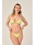 Aquaviva Kadın Neon Sarı Üçgen Slip Büzgülü Brazılıan Bikini Takımı 2