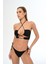 Aquaviva Kadın Siyah Fitilli Çapraz Ipli Barbara Dekolte Bikini Takımı 2