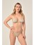 Aquaviva Kadın Taş Desen Üçgen Slip Büzgülü Brazılıan Bikini Takımı 1