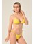 Aquaviva Kadın Sarı Üçgen Slip Büzgülü Brazılıan Bikini Takımı 1
