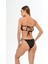Aquaviva Kadın Siyah Luıza Straplez Sürgülü Brezılıan Fırfırlı Bikini Takımı 4