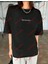 Spectacular Siyah Baskılı Oversize Yıkamalı Tshirt Siyah 5