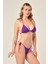 Aquaviva Kadın Mor Üçgen Slip Büzgülü Brazılıan Bikini Takımı 3