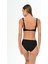 Aquaviva Kadın Siyah Yaprak Desen Ayar Askılı Marinella Bikini Takımı 4