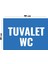 Metal Tuvalet Wc 20CM x 30CM A4 Büyüklüğünde Uyarı Levhası Yönlendirme Tabelası 1