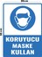 Metal Koruyucu Maske Kullan 20CM x 30CM A4 Büyüklüğünde Uyarı Levhası Yönlendirme Tabelası 1