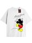 Unique Kadın Beyaz Sırt Baskılı Mickey Mouse T-Shirtkod 48 1