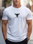 Bull Head Baskılı Erkek Bisiklet Yaka Kısa Kollu Rahat Oversize 1