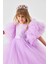 Lila Önü Pullu Kız Çocuk Tül Elbise - Halsey 2