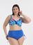 Aquaviva Kadın Büyük Beden Mavi Çiçek Desen Daniela Balen Destekli Bikini Takımı 1