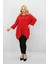 Kadın Büyük Beden Truvakar Kol Asimetrik Kesim Tunik 1964-25 3