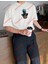 Minimal Cool Ananas Baskılı Oversize Yıkamalı Tshirt Beyaz 5