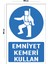 Metal Emniyet Kemeri Kullan 20CM x 30CM A4 Büyüklüğünde Uyarı Levhası Yönlendirme Tabelası 1