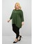 Kadın Büyük Beden Truvakar Kol Asimetrik Kesim Tunik 1964-25 5