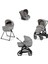 Aptica Glam Bebek Arabası ve Darwin Recline Ana Kucaklı, Portbebeli, Stantlı 4'lü Sistem Platinum Grey 1