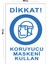 Metal Dikkat Koruyucu Maskeni Kullan 20CM x 30CM A4 Büyüklüğünde Uyarı Levhası Yönlendirme Tabelası 1