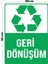 Metal Geri Dönüşüm 20 x 30 cm A4 Büyüklüğünde Uyarı Levhası Yönlendirme Tabelası 1