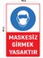 Metal Maskesiz Girmek Yasaktır 20 x 30 cm A4 Büyüklüğünde Uyarı Levhası Yönlendirme Tabelası 1