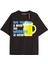 Buyt His Beer Oversize Yazılı Tshirt Siyah 1