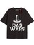 Das Wars Oversize Yazılı Tshirt Siyah 1