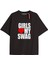 Gırls Love My Swag Oversize Yazılı Tshirt Siyah 1