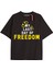 My Last Day Of Freedom Oversize Yazılı Tshirt Siyah 1